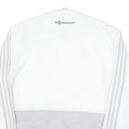 ADIDAS Mens White & Grey Deutschland Football Zip Jacket L Polyester Blend