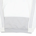 ADIDAS Mens White & Grey Deutschland Football Zip Jacket L Polyester Blend