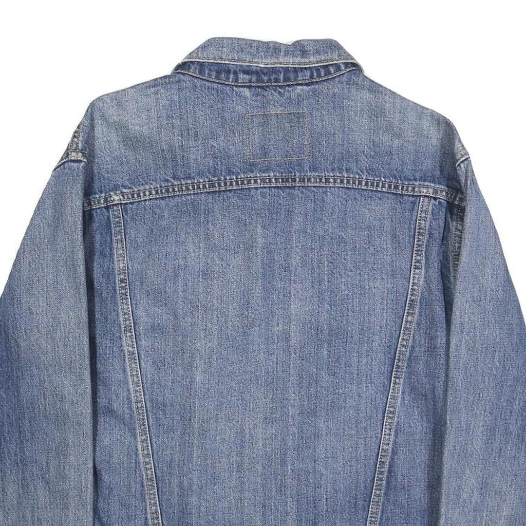 LEVI'S Mens Blue Denim Jacket S Cotton Button Plain Casual Vintage Style
