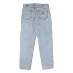 CARHARTT Mens Regular Fit Light Blue Denim Jeans W34 L31 Zip Closure