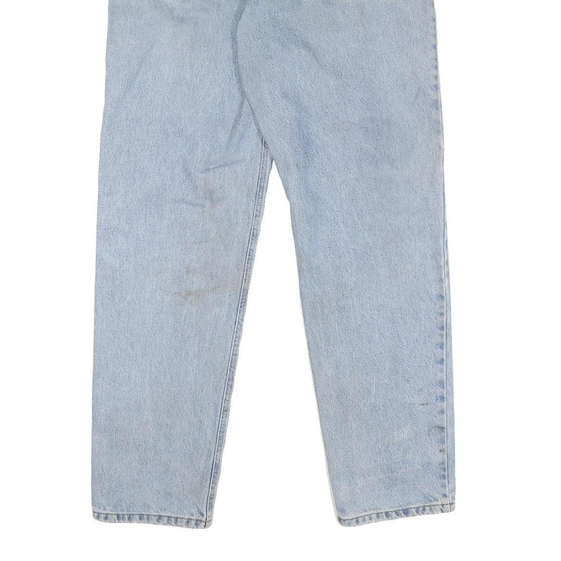 CARHARTT Mens Regular Fit Light Blue Denim Jeans W34 L31 Zip Closure