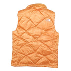THE NORTH FACE Womens Orange Quilted Jacket M Polyester Blend Zip Outdoor Vest