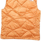 THE NORTH FACE Womens Orange Quilted Jacket M Polyester Blend Zip Outdoor Vest