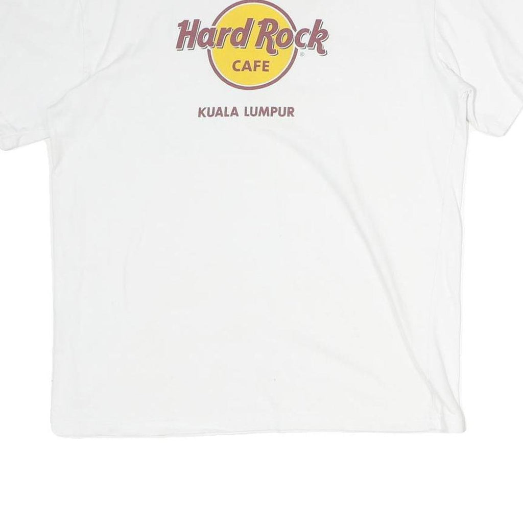 HARD ROCK CAFE Womens White Kuala Lumpur Logo Classic T-Shirt XL Short Sleeve