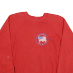 HANES Mens Red Sweatshirt L Crew Neck Cotton Blend Oullette Annual Old Fashioned