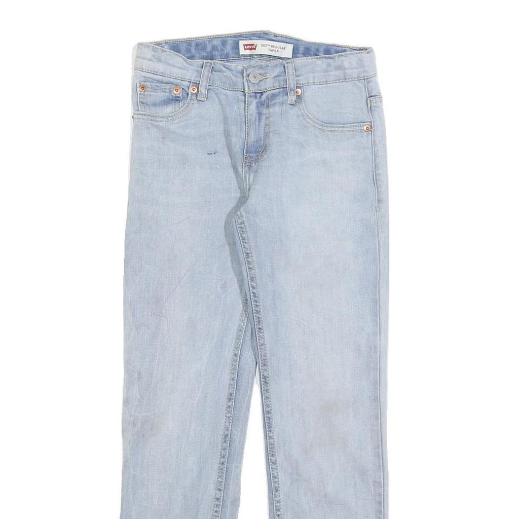 LEVI'S 502 Girls Jeans Light Blue Regular Tapered Denim W25 L26 Contemporary Fit
