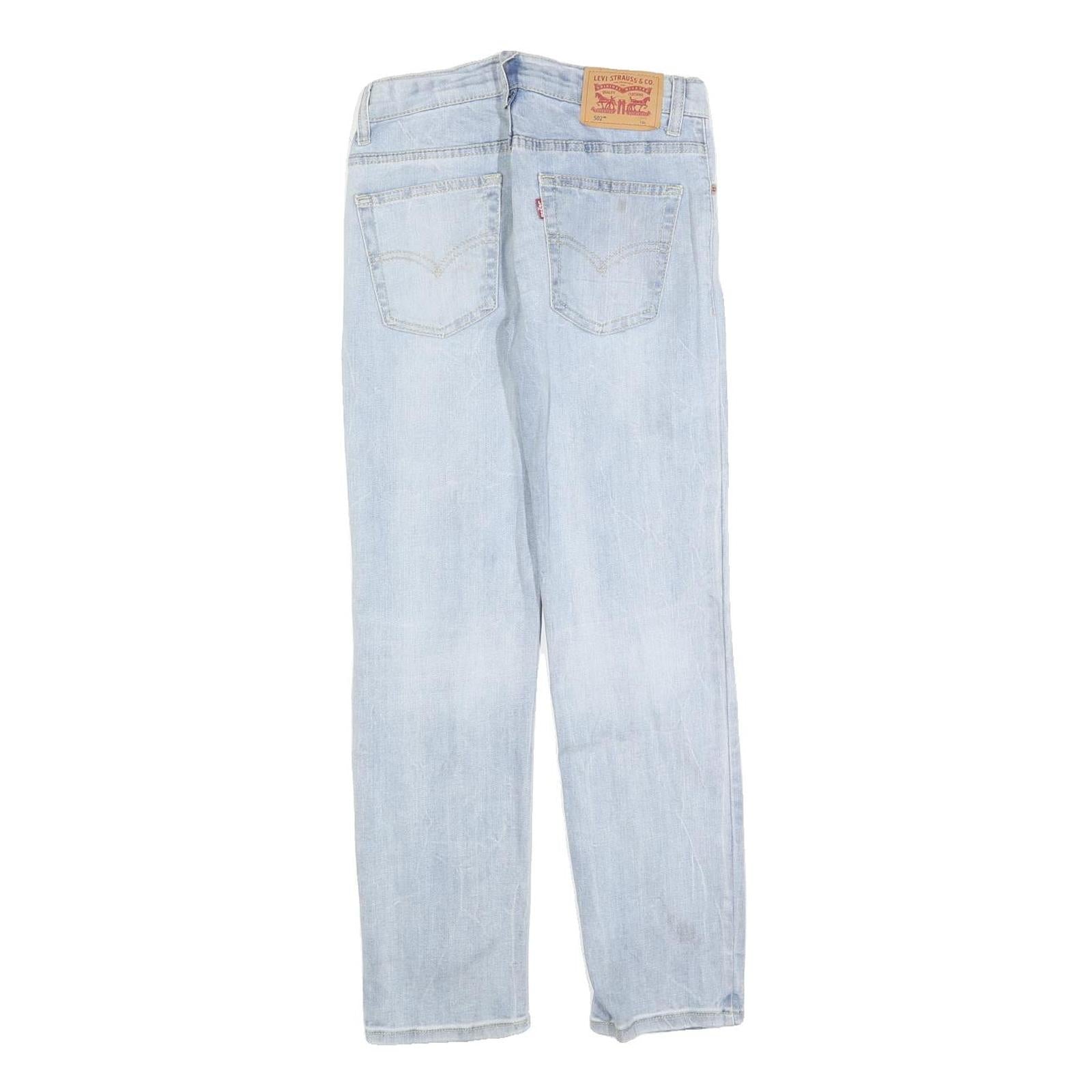 LEVI'S 502 Girls Jeans Light Blue Regular Tapered Denim W25 L26 Contemporary Fit