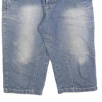 OKAY JEANS Mens Blue Denim Casual Shorts L W36 Cotton Blend Comfortable Fit