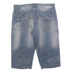 OKAY JEANS Mens Blue Denim Casual Shorts L W36 Cotton Blend Comfortable Fit