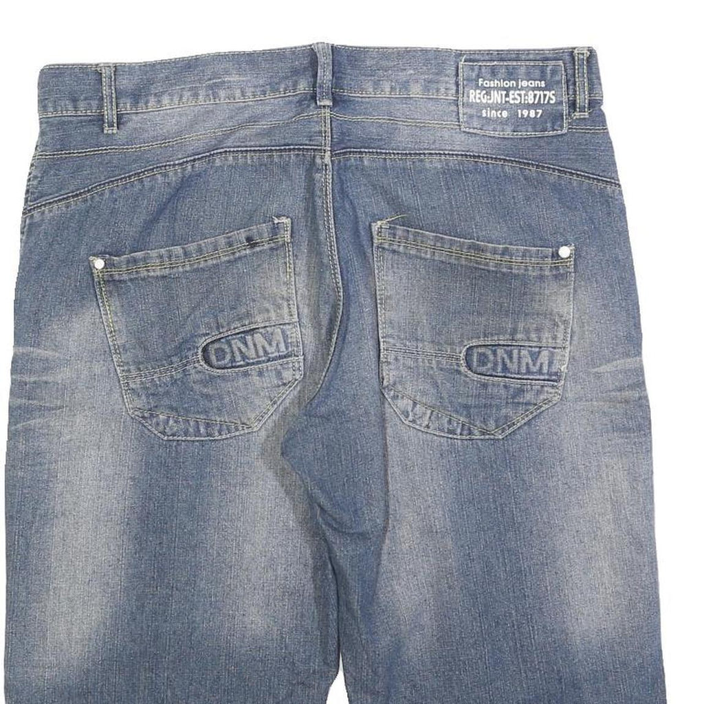 OKAY JEANS Mens Blue Denim Casual Shorts L W36 Cotton Blend Comfortable Fit