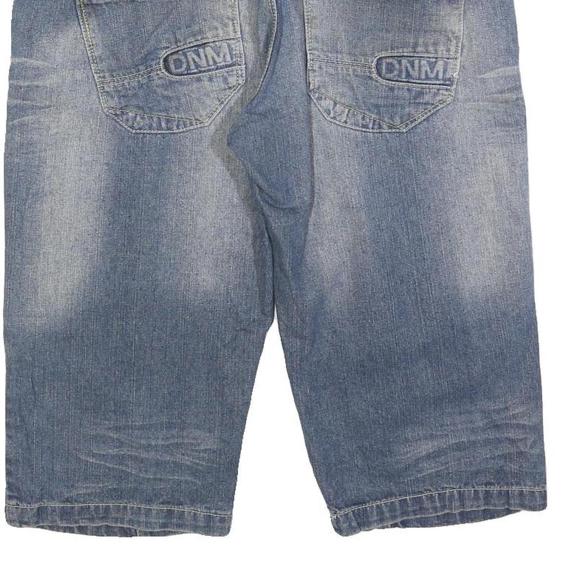 OKAY JEANS Mens Blue Denim Casual Shorts L W36 Cotton Blend Comfortable Fit