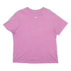 NIKE Mens Pink S Short Sleeve Crew Neck Cotton Blend T-Shirt Sports Casual