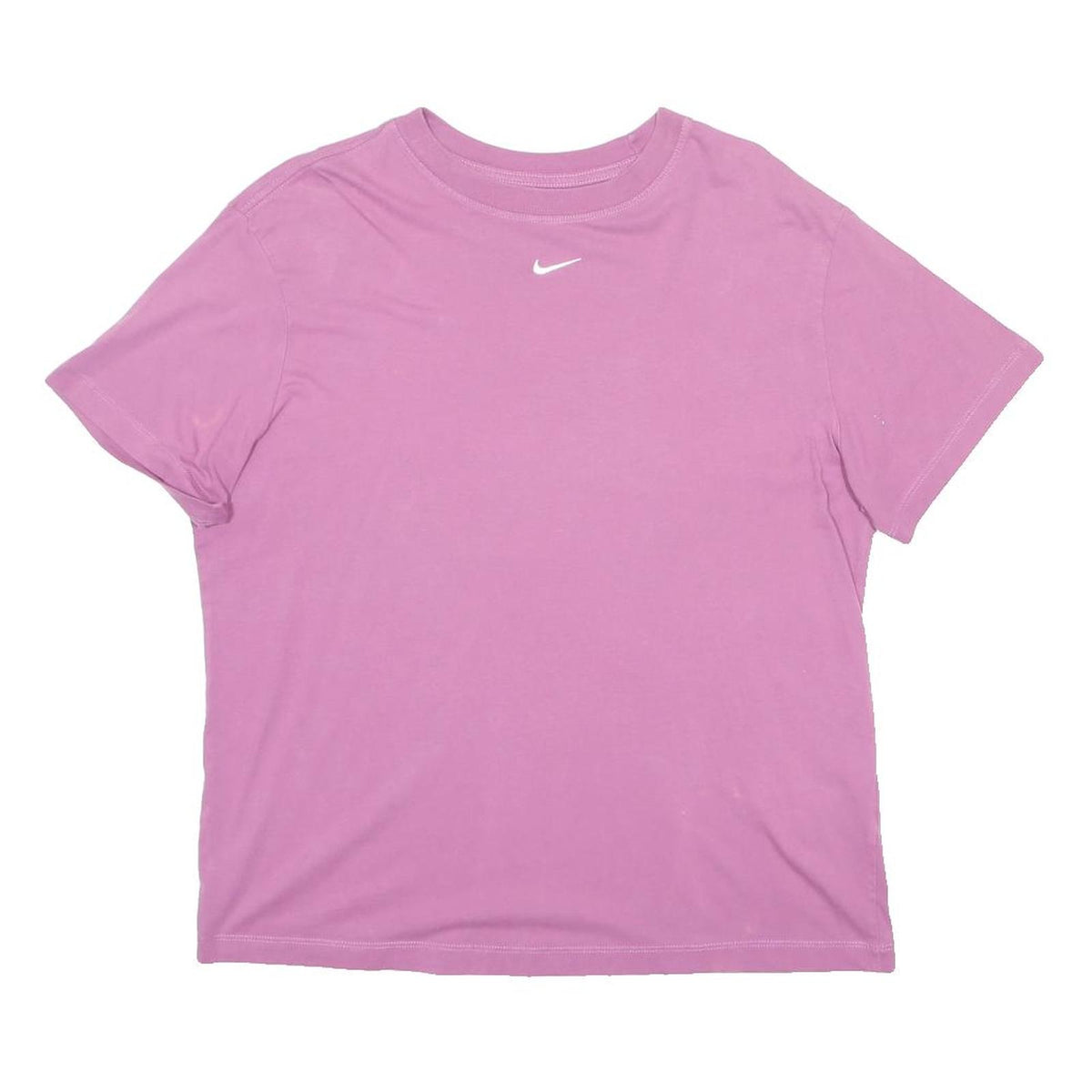 NIKE Mens Pink S Short Sleeve Crew Neck Cotton Blend T-Shirt Sports Casual
