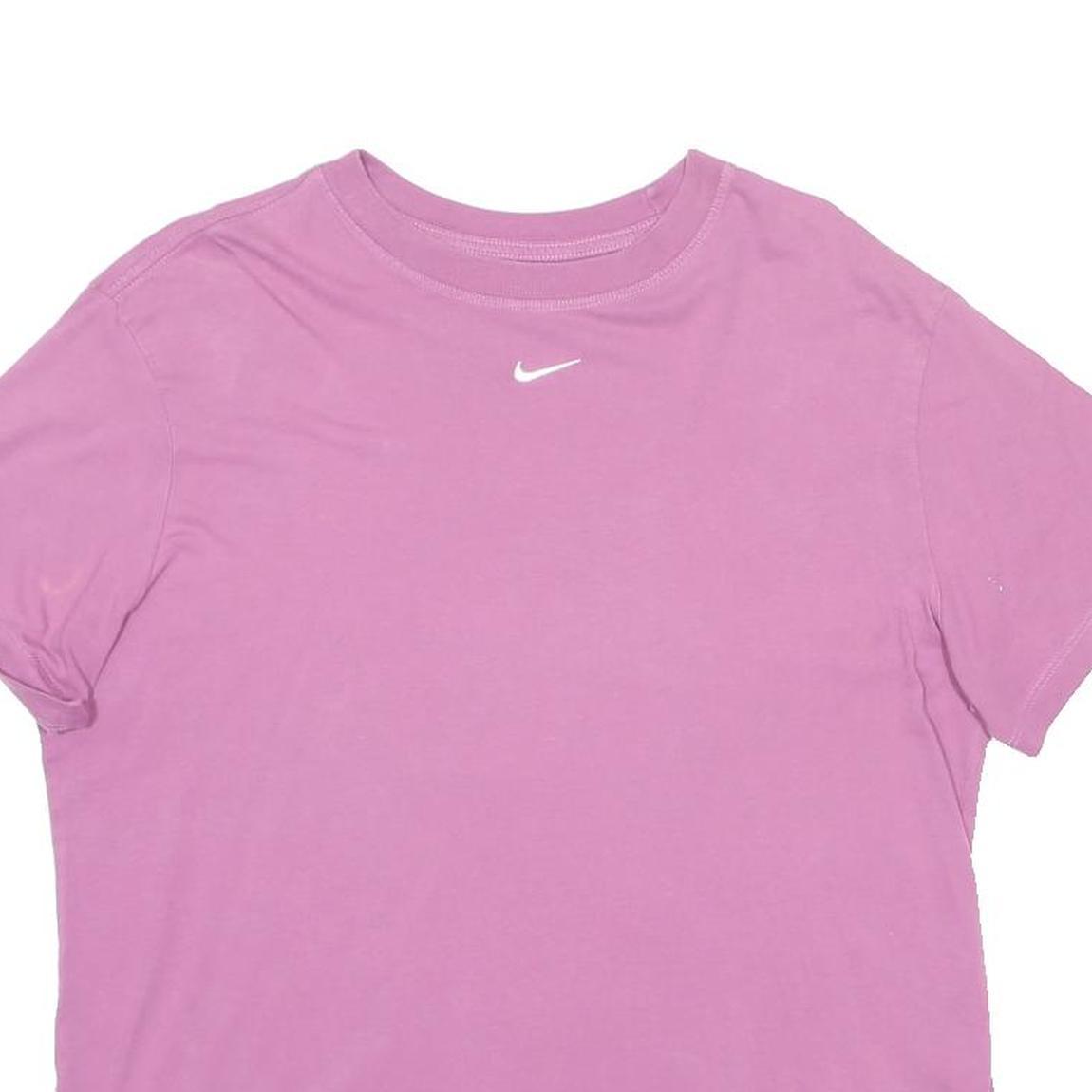 NIKE Mens Pink S Short Sleeve Crew Neck Cotton Blend T-Shirt Sports Casual