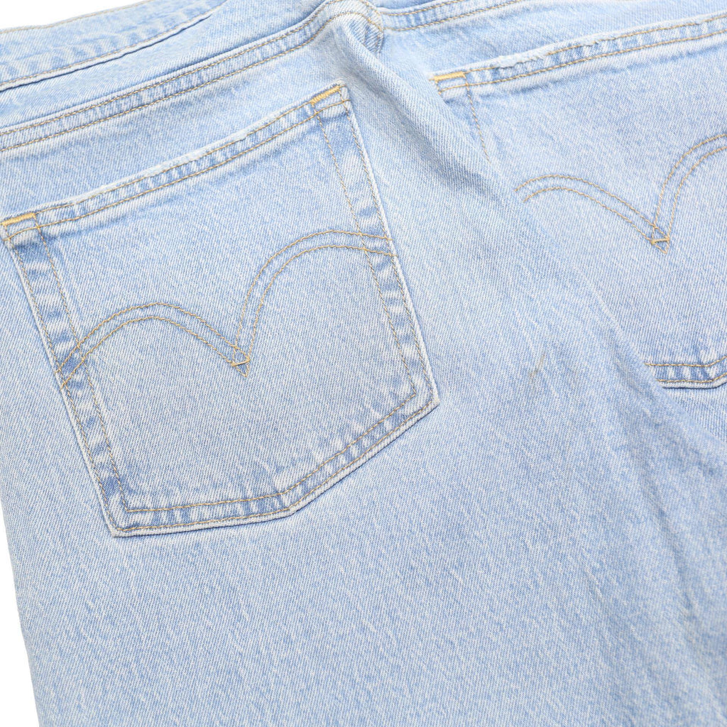 LEVI'S Wedgie Big E Womens Jeans Light Blue Regular Straight Denim W29 L26