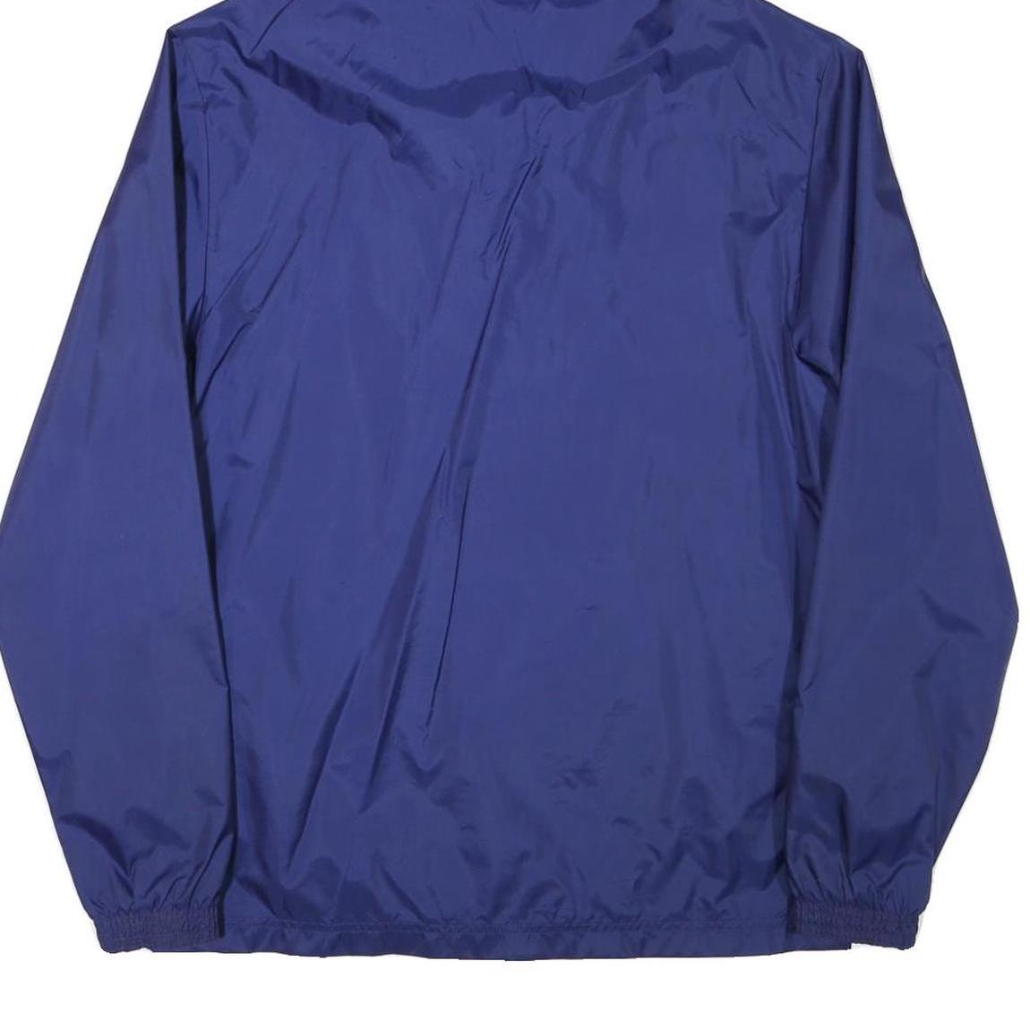 ADIDAS Mens Blue Nylon Hooded Zip Jacket S FC Wohlen Plain Lightweight