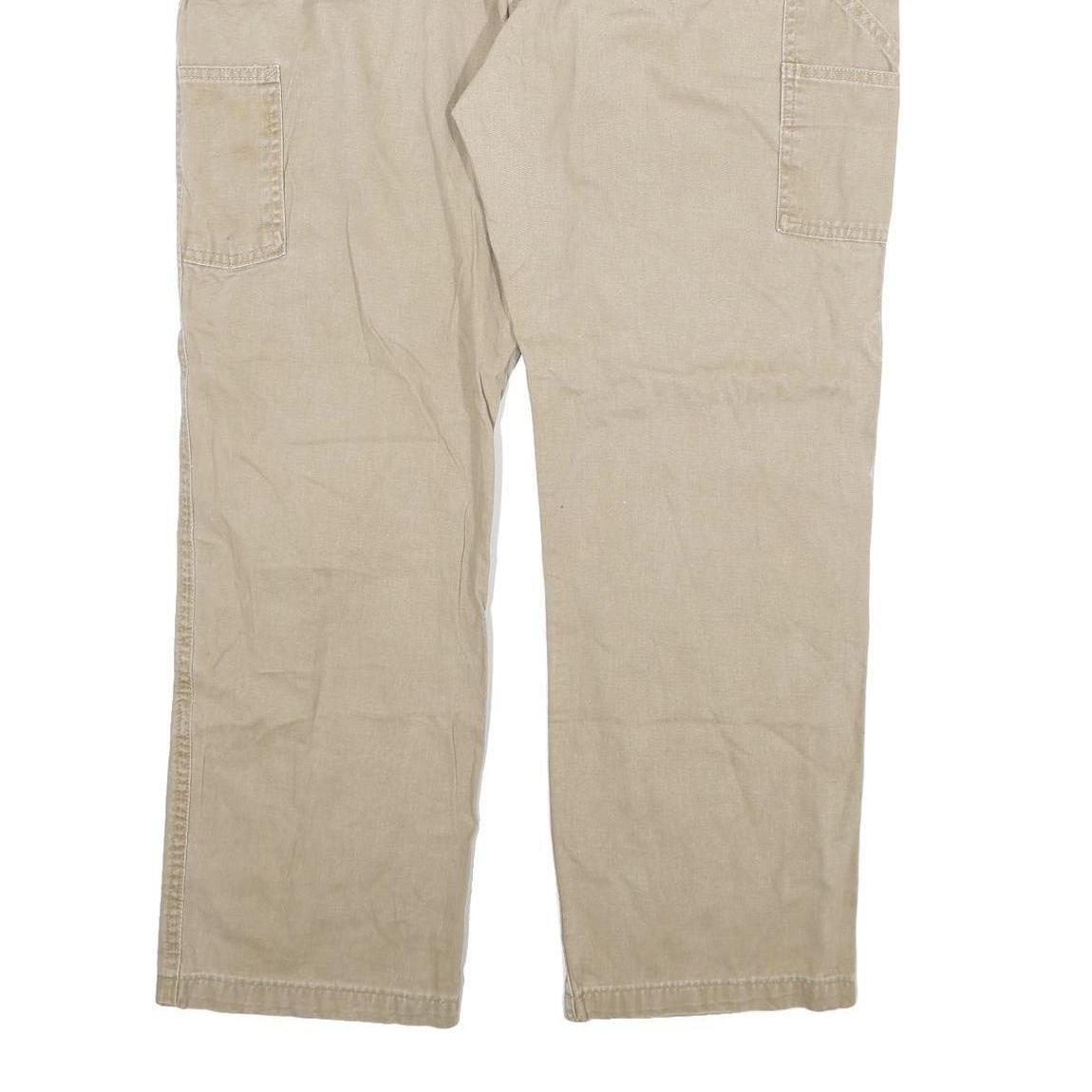 CARHARTT Mens Jeans Beige Relaxed Straight Denim W40 L32 Durable Workwear