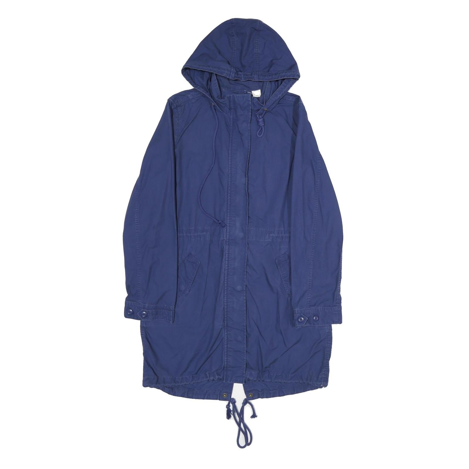 LEVI'S Womens Blue Cotton Outdoor Jacket S Hooded Zip Casual Lightweight