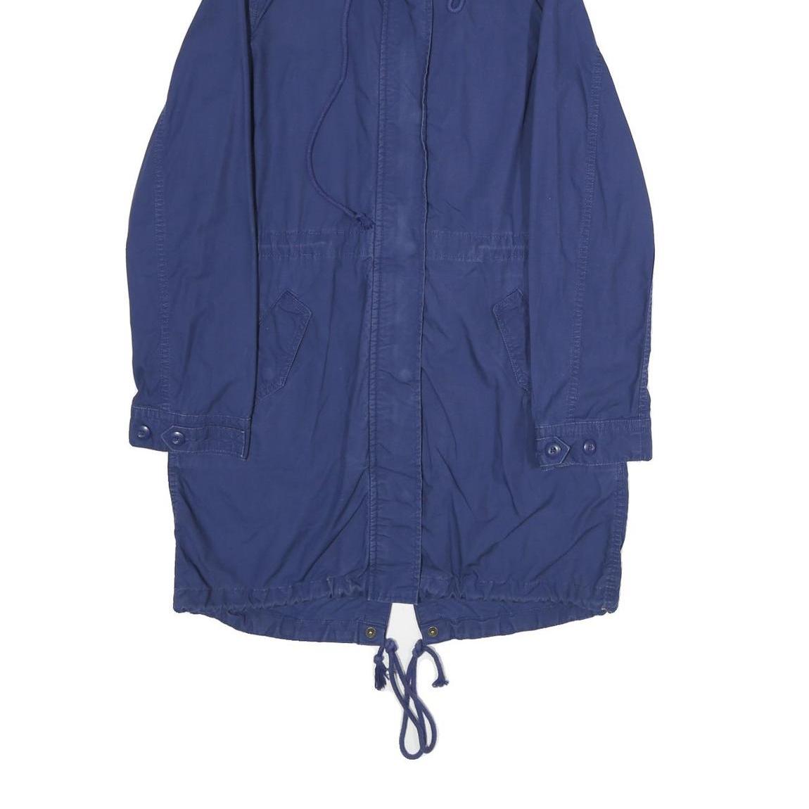 LEVI'S Womens Blue Cotton Outdoor Jacket S Hooded Zip Casual Lightweight