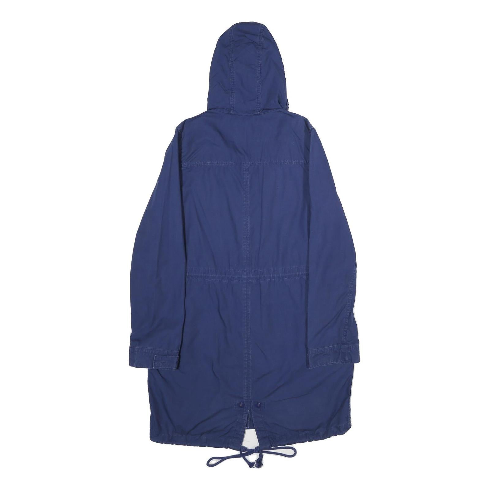 LEVI'S Womens Blue Cotton Outdoor Jacket S Hooded Zip Casual Lightweight