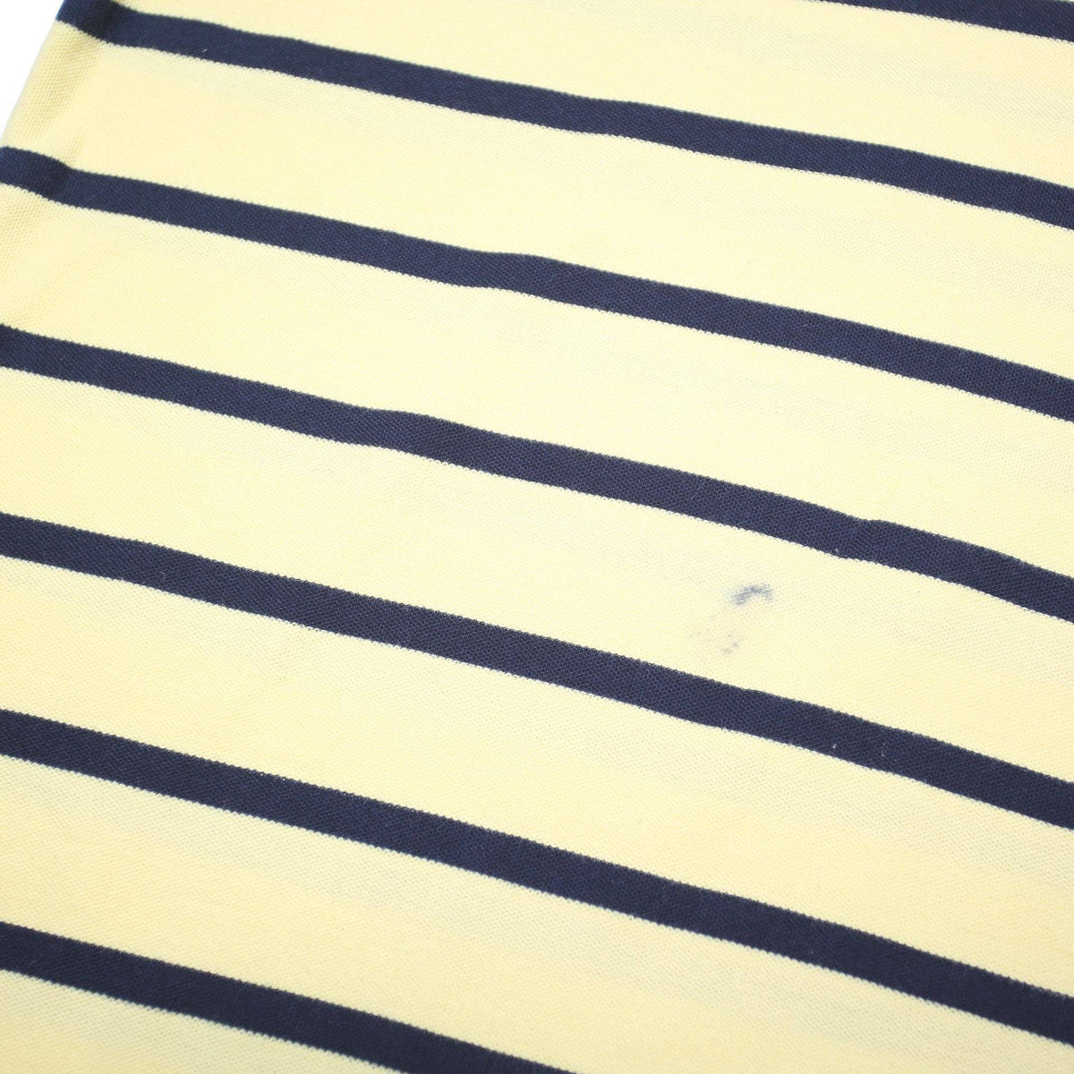 TOMMY HILFIGER Mens Yellow & Black Striped Short Sleeve Polo Shirt L Cotton