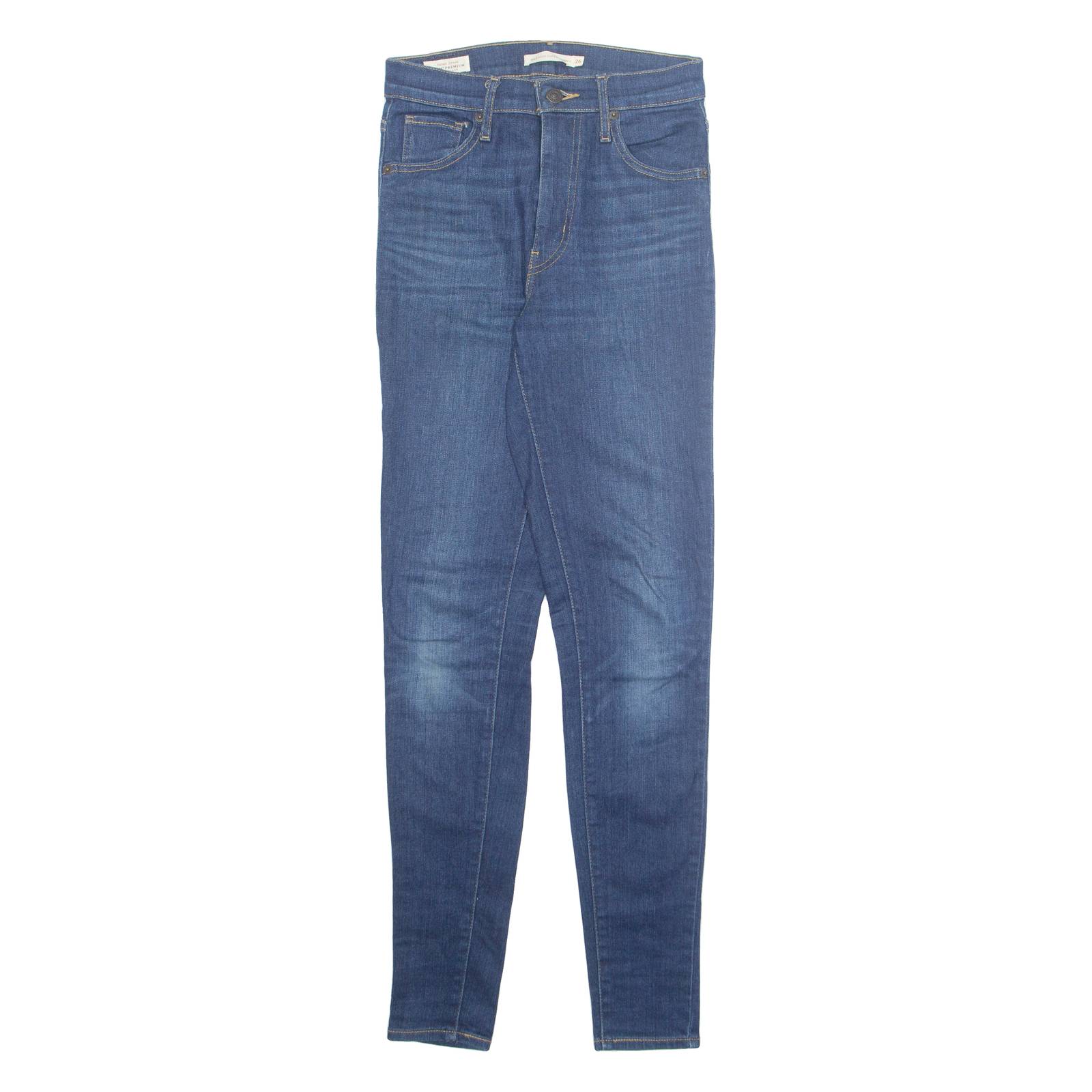 LEVI'S Big E Womens Jeans Blue Slim Skinny Stone Wash W26 L30