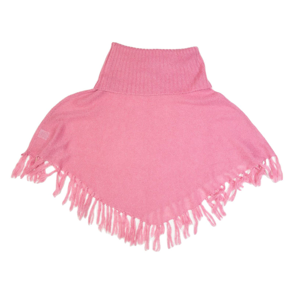 GUESS Poncho Womens Jumper Pink Roll Neck Tight Knit Short Sleeve Mohair S