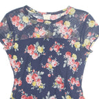 LOVE ON TAP Womens Printed Top Blue Floral M