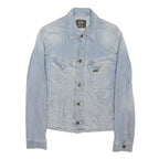 LEE Womens Blue Denim Jacket L Cotton Blend Button Closure Classic Fit