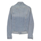 LEE Womens Blue Denim Jacket L Cotton Blend Button Closure Classic Fit
