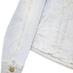 LEE Womens Blue Denim Jacket L Cotton Blend Button Closure Classic Fit
