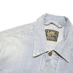 LEE Womens Blue Denim Jacket L Cotton Blend Button Closure Classic Fit
