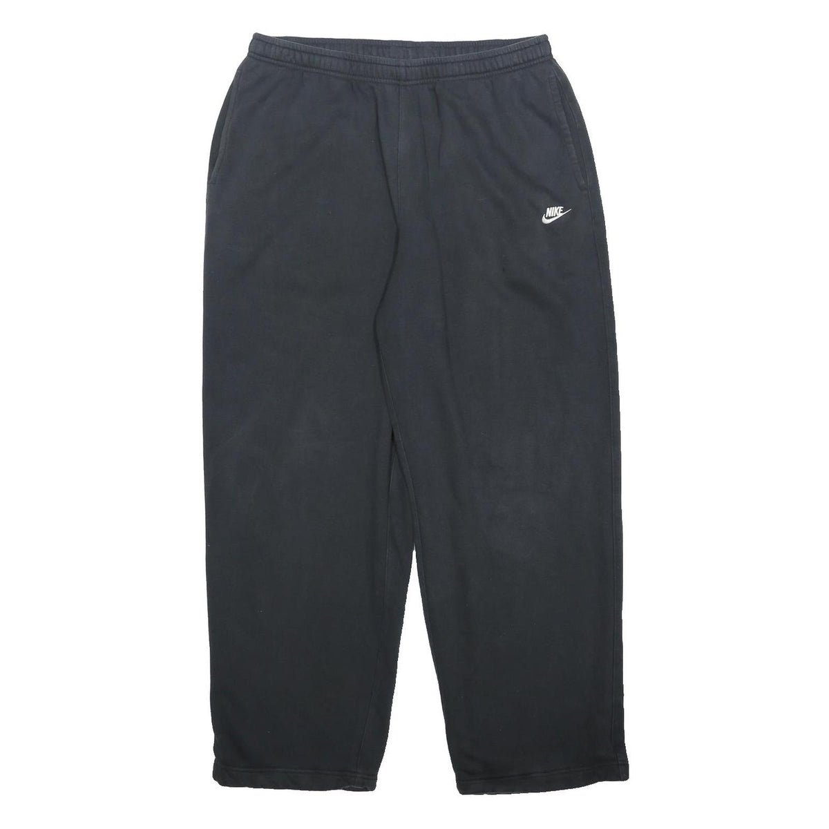 NIKE Mens Joggers Black Regular Straight L W31 L28 Cotton Blend Logo