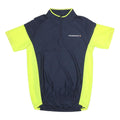 MUDDYFOX Mens Blue & Yellow Sports Cycling Jersey M Short Sleeve 1/4 Zip
