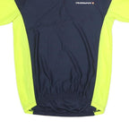 MUDDYFOX Mens Blue & Yellow Sports Cycling Jersey M Short Sleeve 1/4 Zip