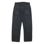 BOSS Mens Cotton Blend Black Regular Straight Trousers W30 L29 Smart Casual