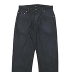 BOSS Mens Cotton Blend Black Regular Straight Trousers W30 L29 Smart Casual