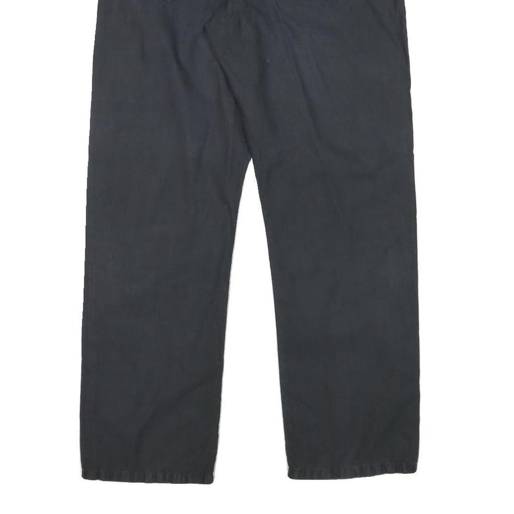 BOSS Mens Cotton Blend Black Regular Straight Trousers W30 L29 Smart Casual