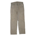 CARHARTT Mens Cotton Blend Beige Regular Straight Trousers W32 L30 Workwear