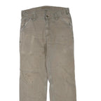 CARHARTT Mens Cotton Blend Beige Regular Straight Trousers W32 L30 Workwear