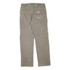 CARHARTT Mens Cotton Blend Beige Regular Straight Trousers W32 L30 Workwear