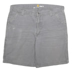 CARHARTT Mens Shorts Grey Relaxed Fit Cotton Blend 3XL W40 Workwear Casual