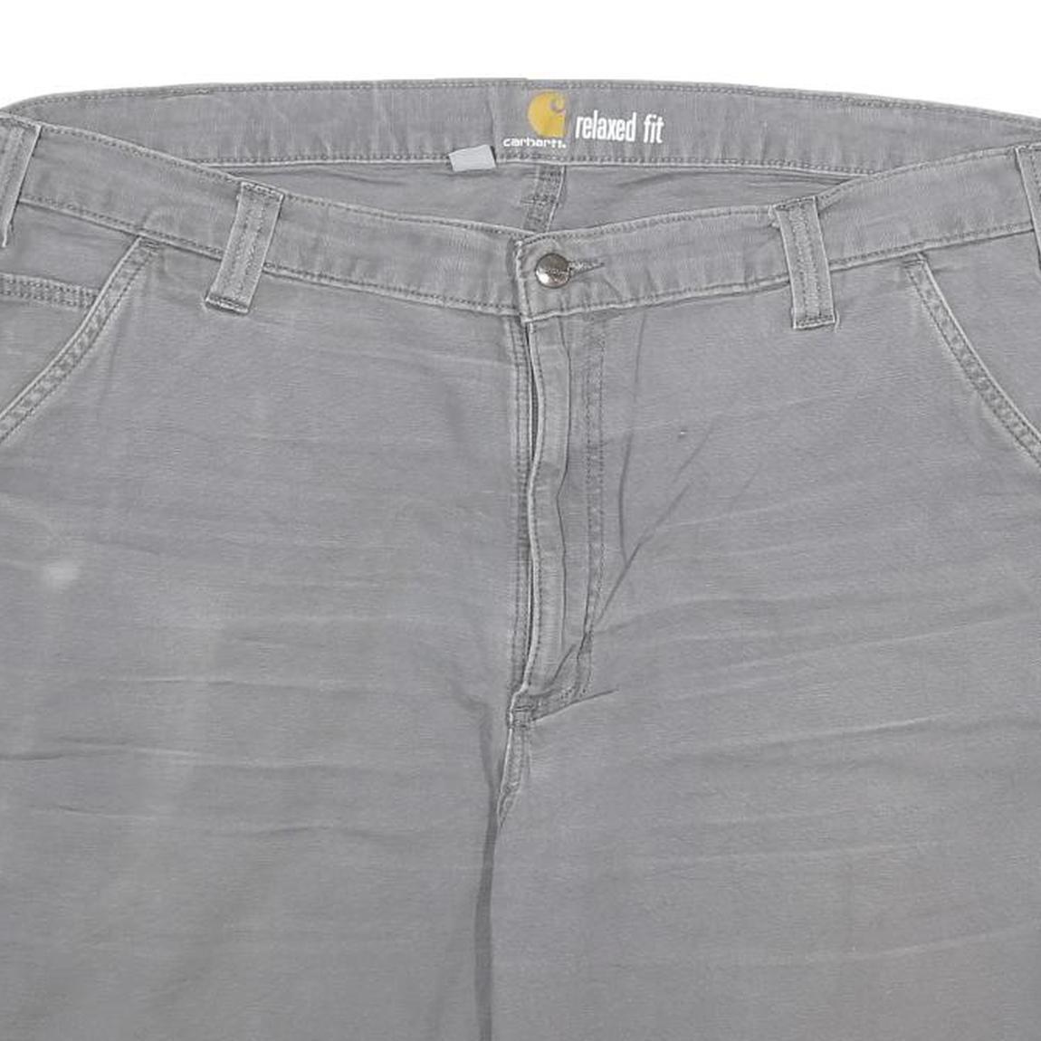 CARHARTT Mens Shorts Grey Relaxed Fit Cotton Blend 3XL W40 Workwear Casual