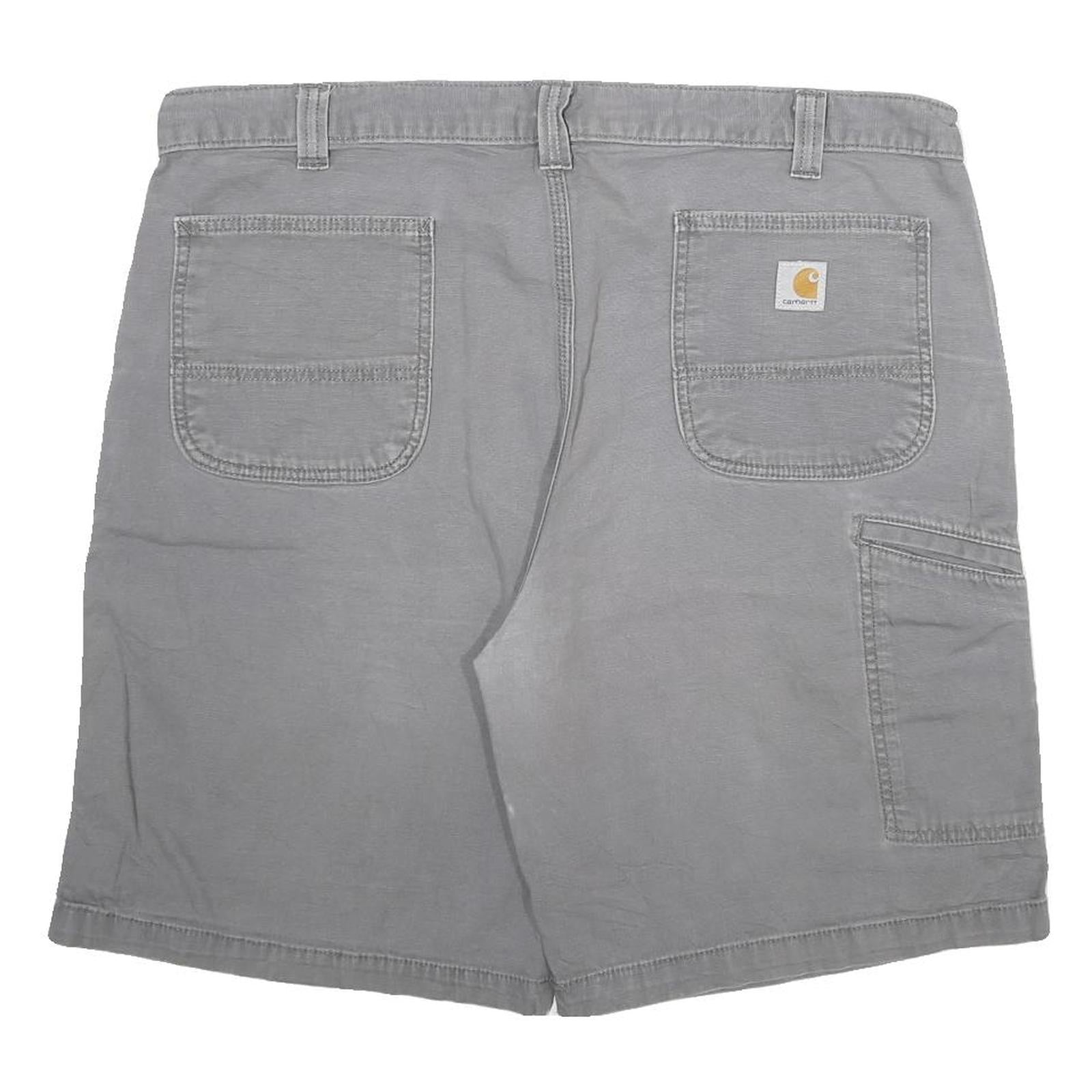 CARHARTT Mens Shorts Grey Relaxed Fit Cotton Blend 3XL W40 Workwear Casual