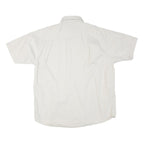 WRANGLER Mens White L Cotton Blend Casual Short Sleeve Shirt Button Down