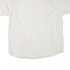 WRANGLER Mens White L Cotton Blend Casual Short Sleeve Shirt Button Down