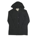 BURBERRY Womens Black Hooded Zip Jacket UK 12 Polyester Blend Plain Casual