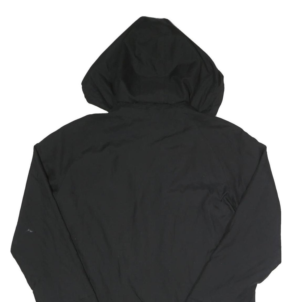 BURBERRY Womens Black Hooded Zip Jacket UK 12 Polyester Blend Plain Casual