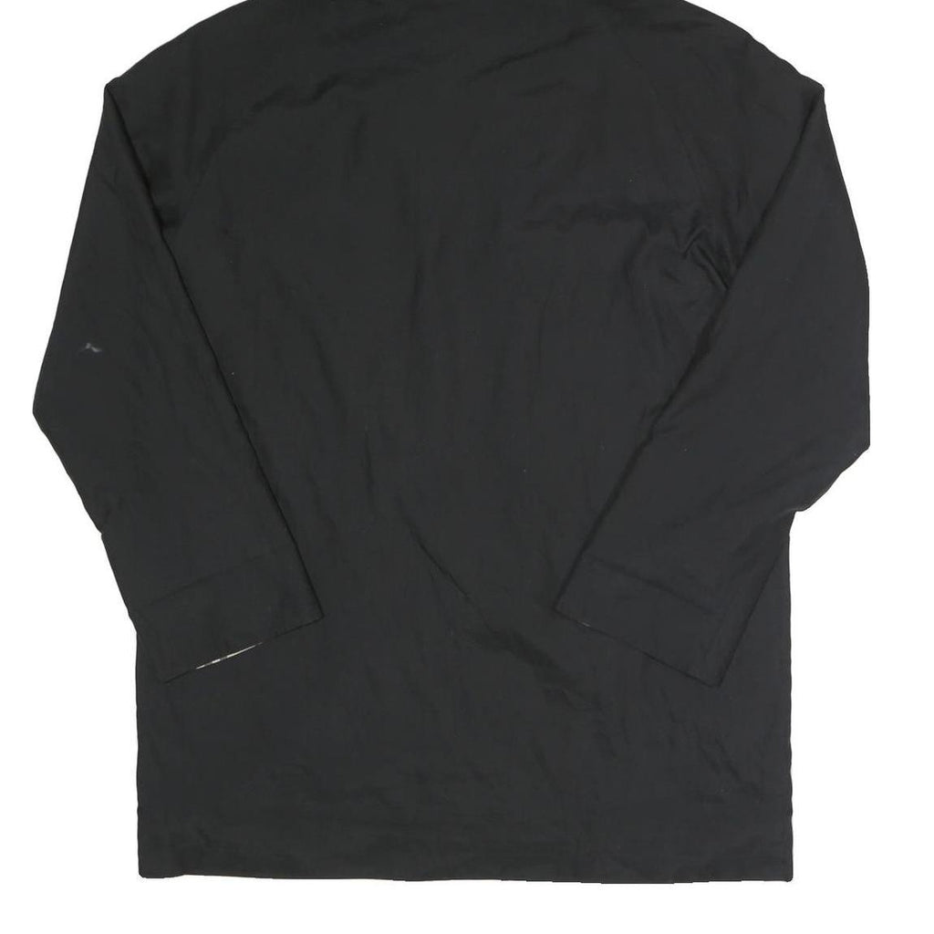 BURBERRY Womens Black Hooded Zip Jacket UK 12 Polyester Blend Plain Casual