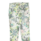 GUESS Floral Curvy Mid Rise Womens Jeans White Regular Skinny W28 L30